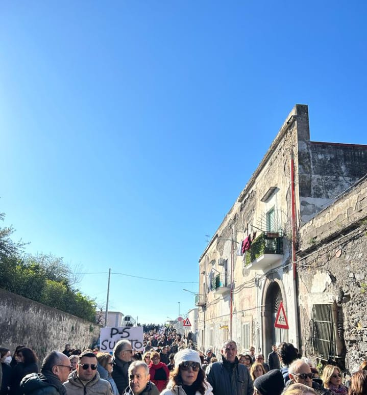 LA PROTESTA PER IL PRONTO SOCCORSO DI BOSCOTRECASE